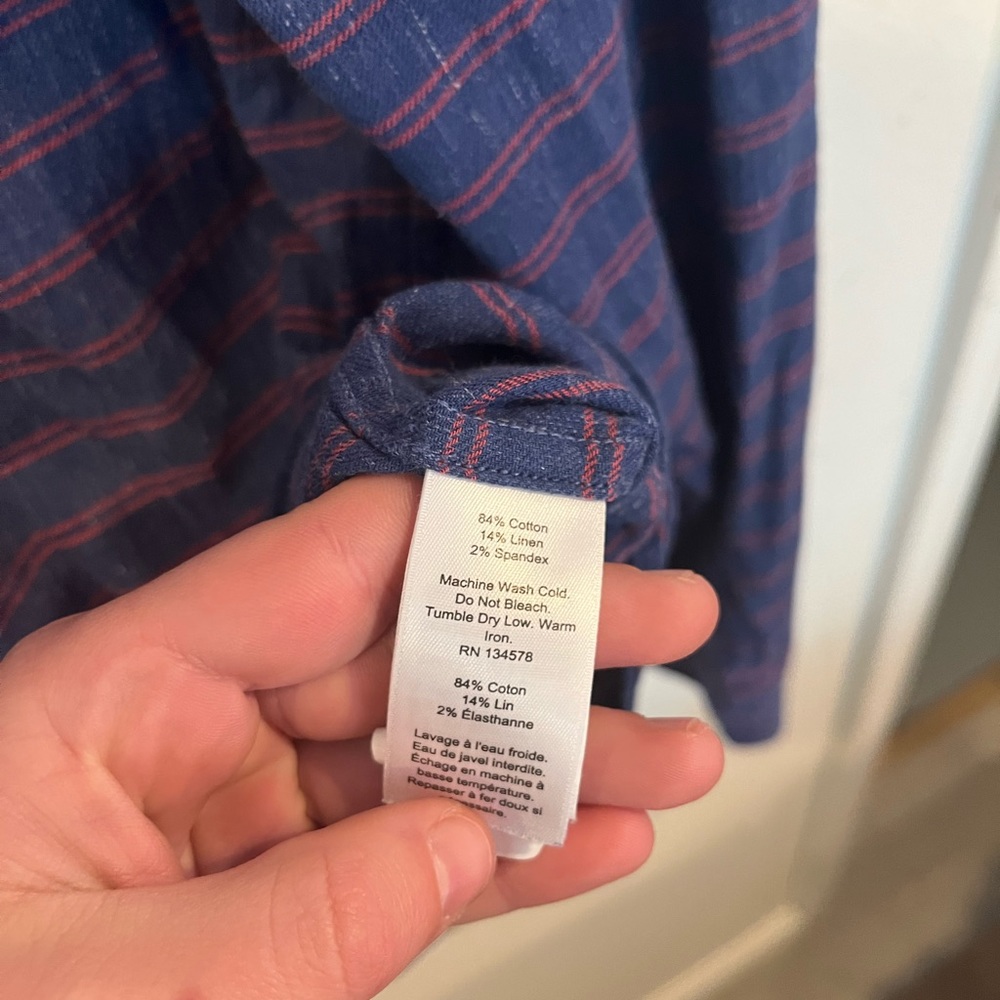Vineyard Vines By Shep & Ian Slim Longshore Men’s Button Down LS Shirt Size L - Picture 4 of 5